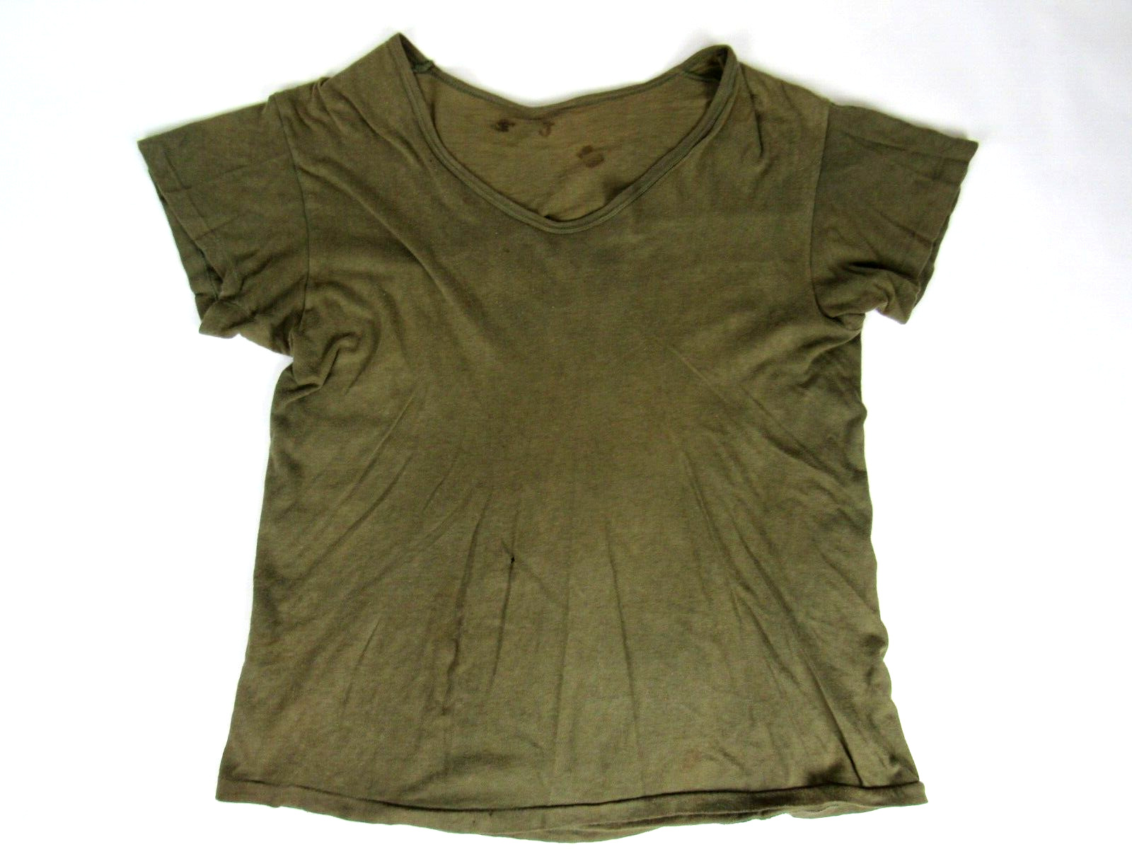Vtg 40's 50's WWII Korean War USMC / US Army Stenciled Undershirt Cotton T-Shirt