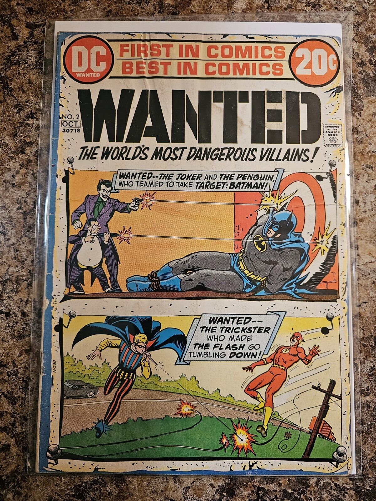 Wanted World\'s Most Dangerous Villains #2 (1972) Joker Penguin DC Comics GD-VG 