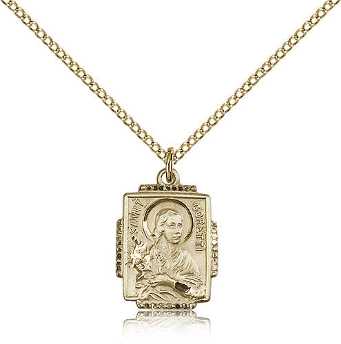 Saint Maria Goretti Medal For Women - Gold Filled Necklace On 18 Chain - 30 ...