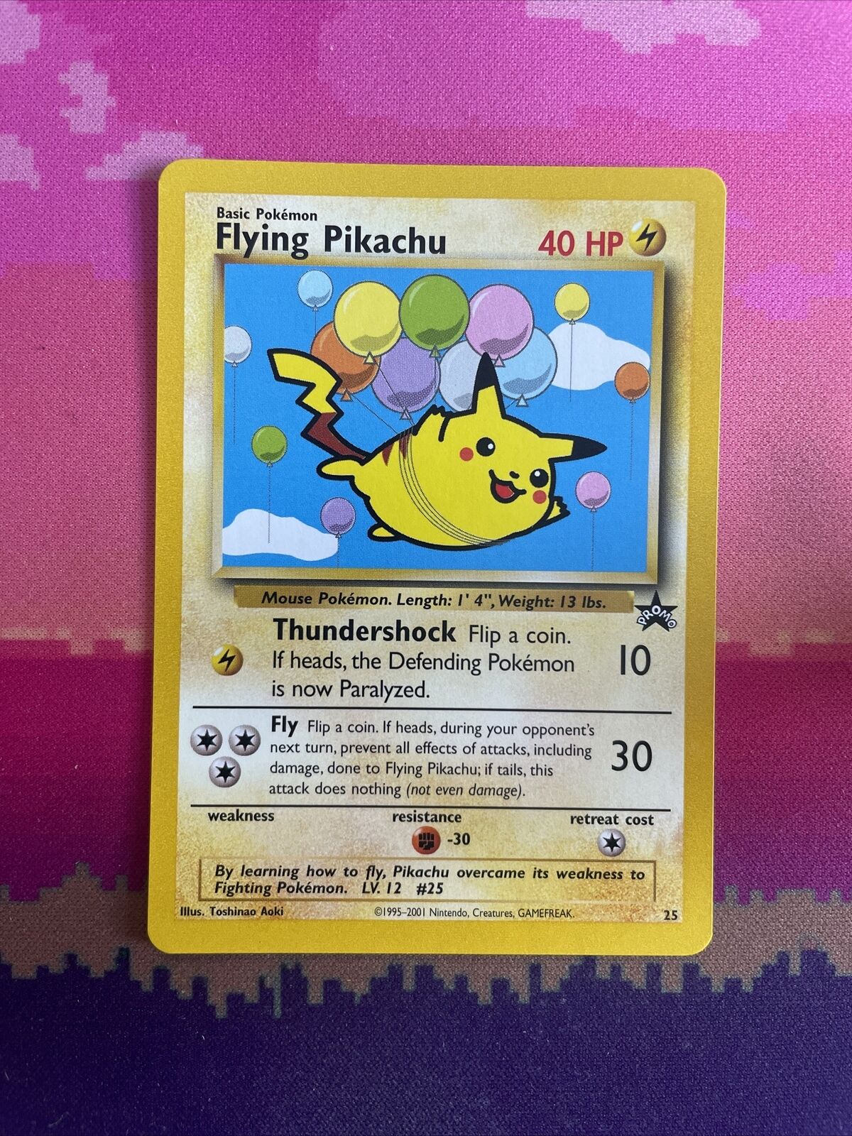 Pokemon Card Flying Pikachu Black Star Promo 25 Near Mint 