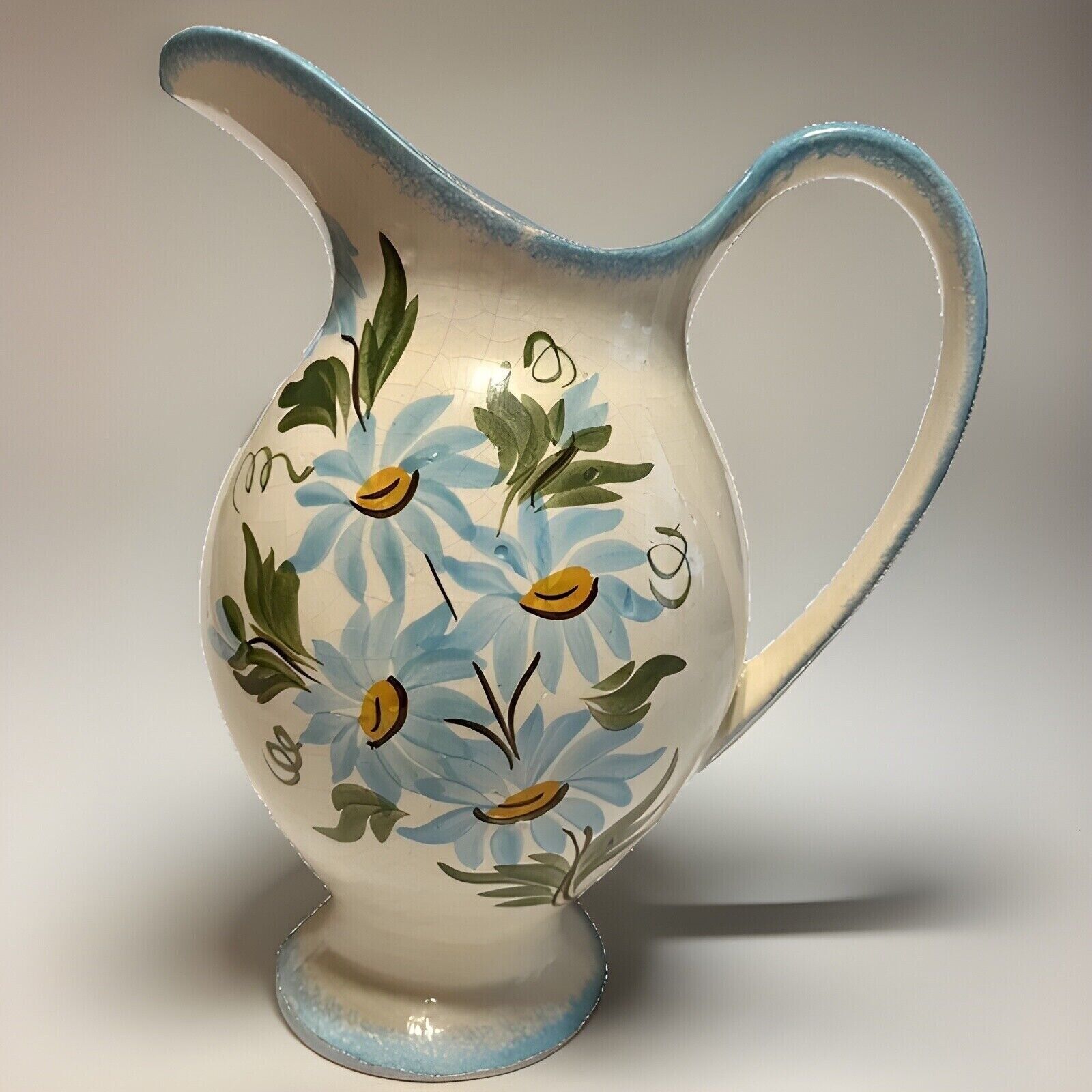 Vintage/Antique Clinchfield Artware Pottery~  Floral Pitcher Rare Makers Mark