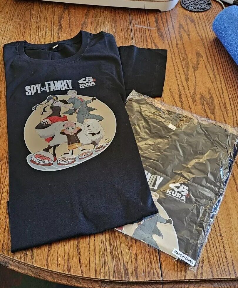 Spy X Family Kura Eclusive Sushi Shirt NEW Adult Size L, Limited Print 