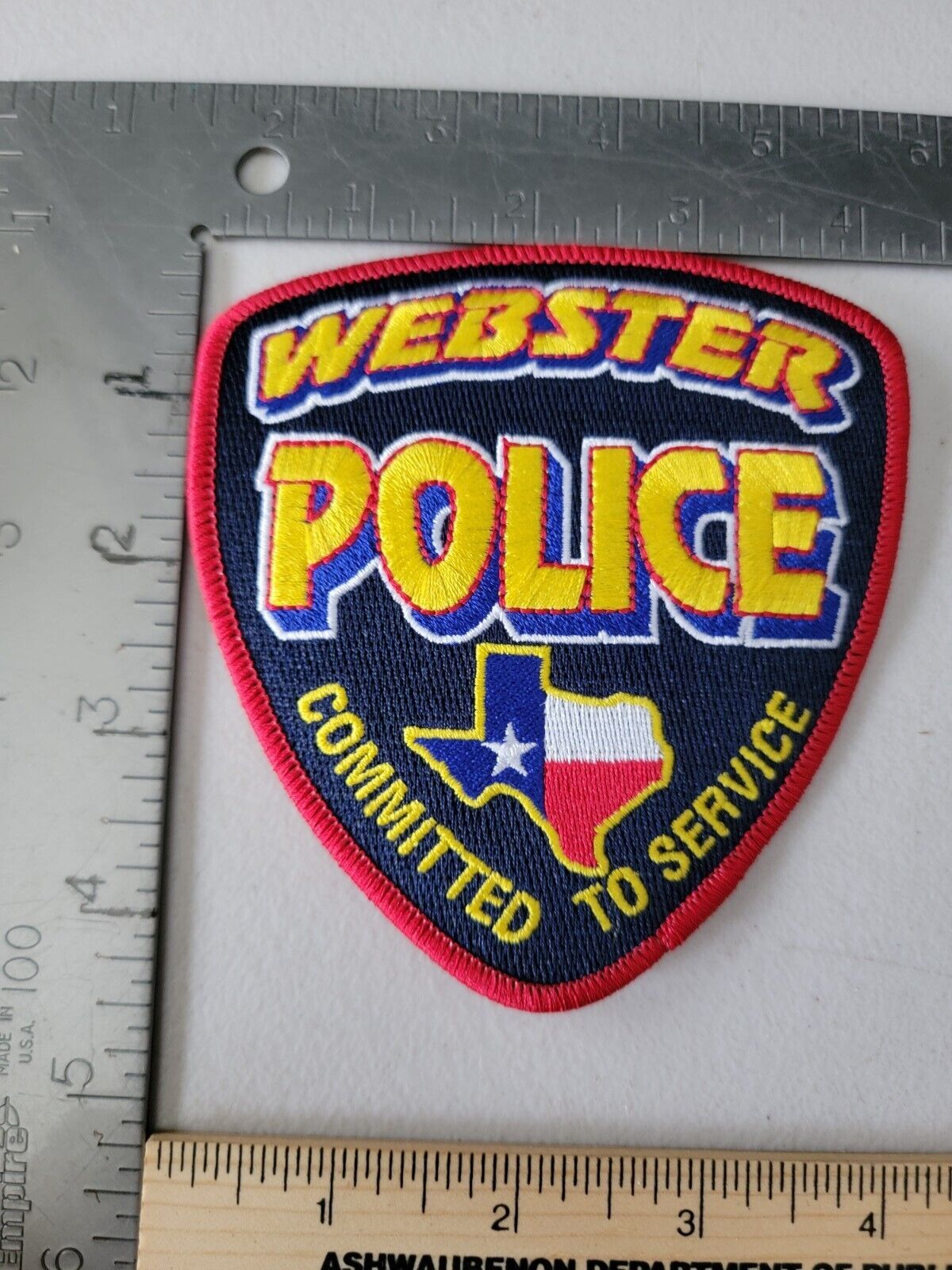 LE9b7 Police patch Texas Webster