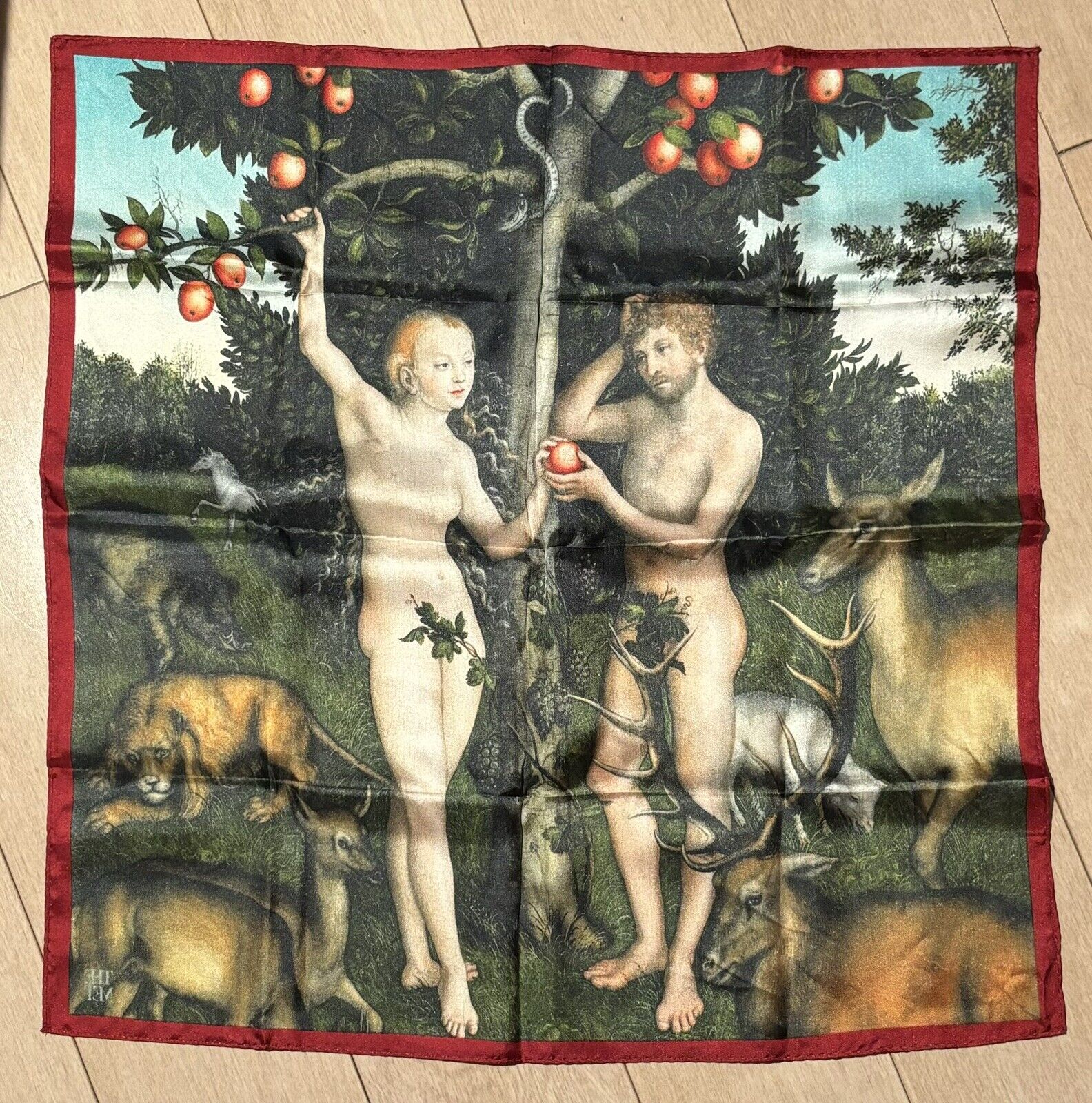 Metropolitan Museum of Art MMA Cranach Adam and Eve Silk Neckerchief Scarf