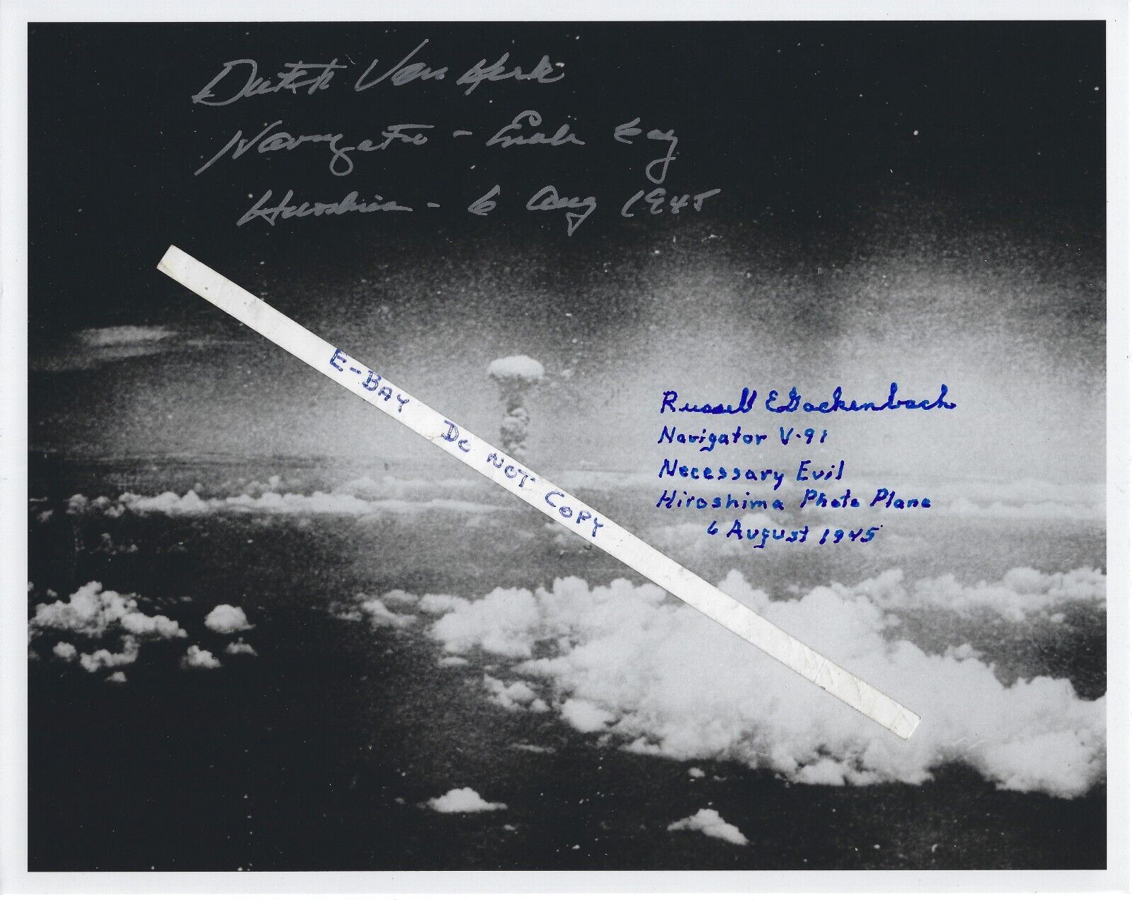 Enola Gay, Hiroshima, Navigators, Van Kirk, Gackenbach, 509th, Atomic Bomb Cloud