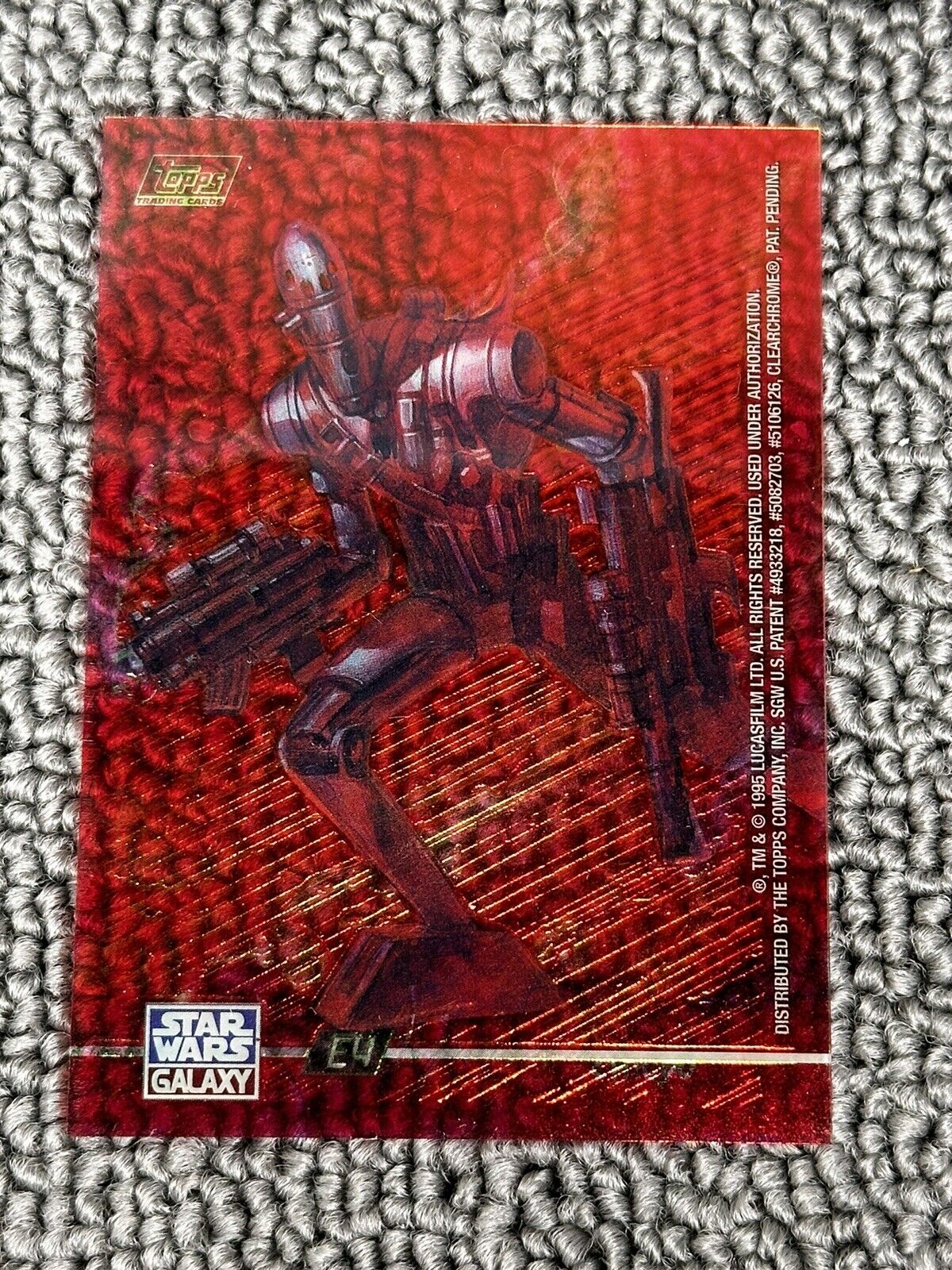 1995 Topps ~ Star Wars Galaxy ~ IG-88 ~ Series 3 Clearzone Insert #E6 ~ Clear