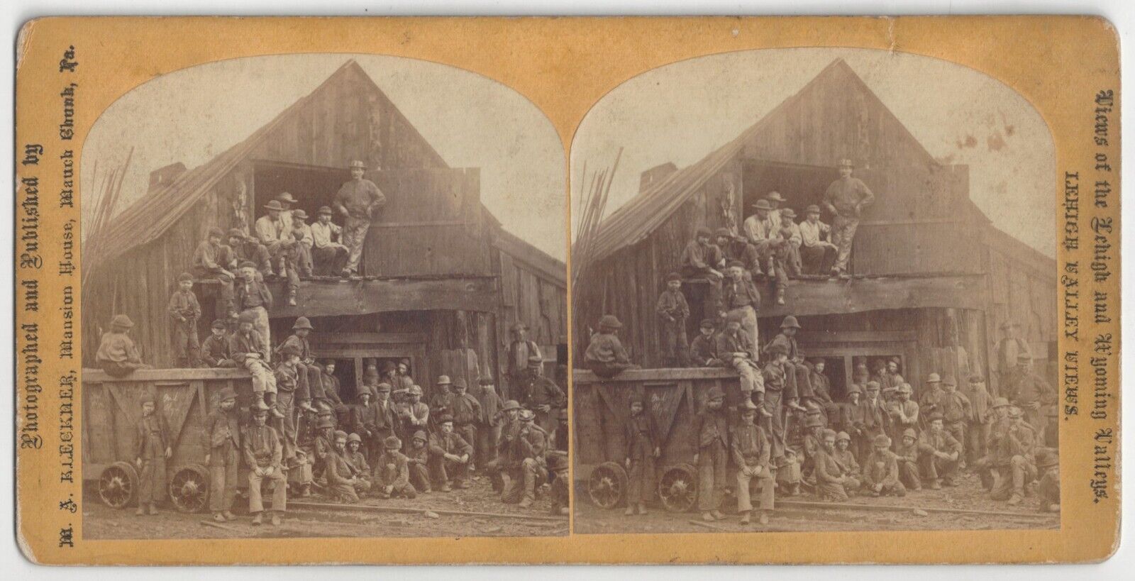 1870's Child Coal Miners - Mauch Chunk, Pennsylvania, Railroad Stereoview, Labor