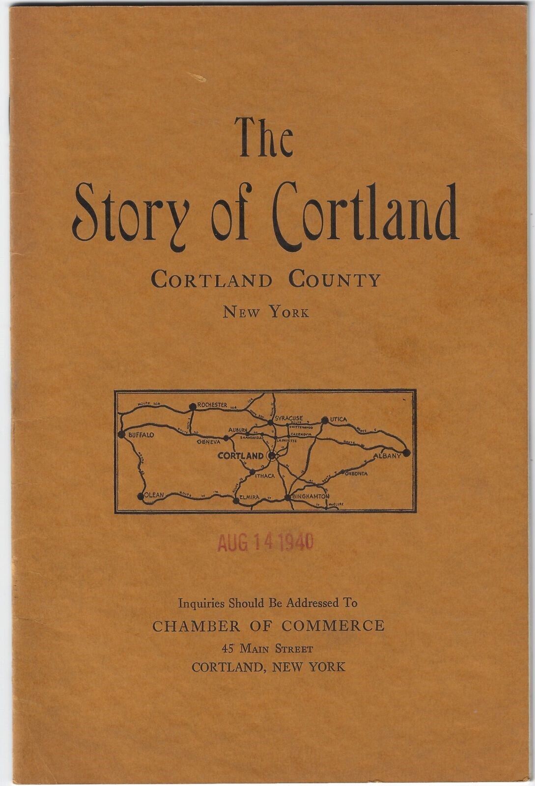 The Story of Cortland County NY 1940 Vintage Business Industry Agriculture