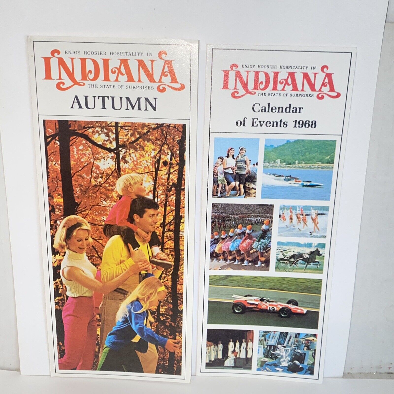 Vintage 1968 Indiana Autumn Vacation & Event Calendar Brochure Tourist Guide