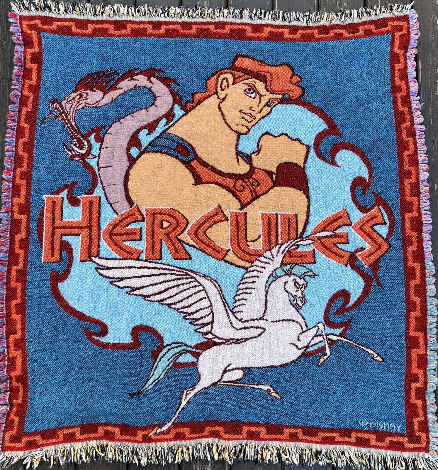 Beacon Disney Hercules Tapestry Woven Throw Blanket 50x54” Made In USA