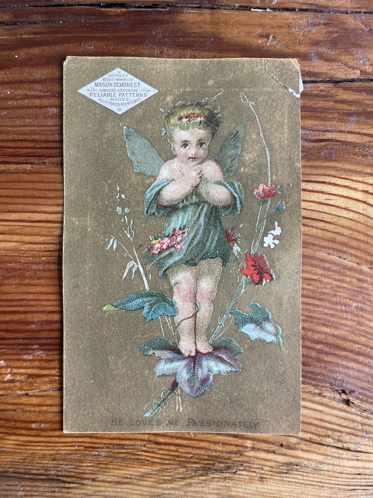 Demorest Emporium of Fashions - Antique 1880s Victorian Trade Card