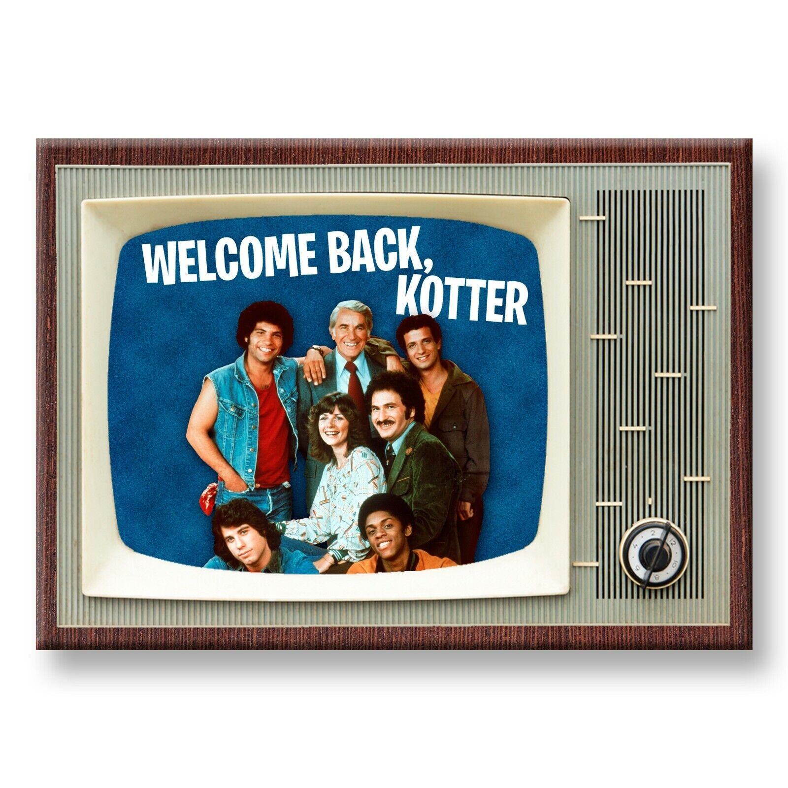 WELCOME BACK KOTTER Classic TV 3.5 inches x 2.5 inches Steel Cased FRIDGE MAGNET