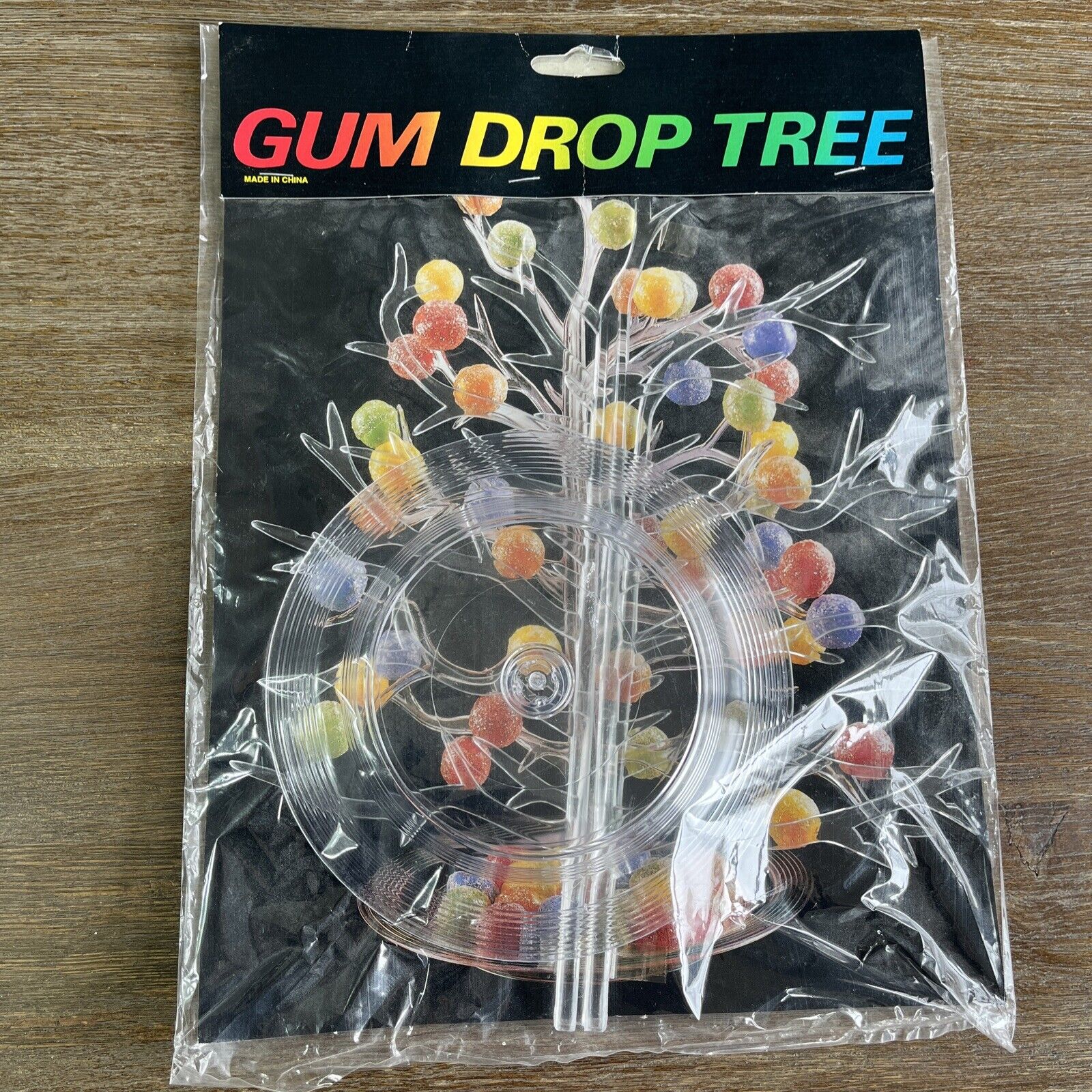 Tabletop Gumdrop Tree Christmas Holiday Gingerbread Decor Plastic Candy 