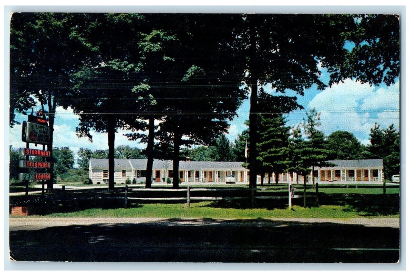c1960 Little King Motel Exterior Building Coldwater Michigan MI Vintage Postcard