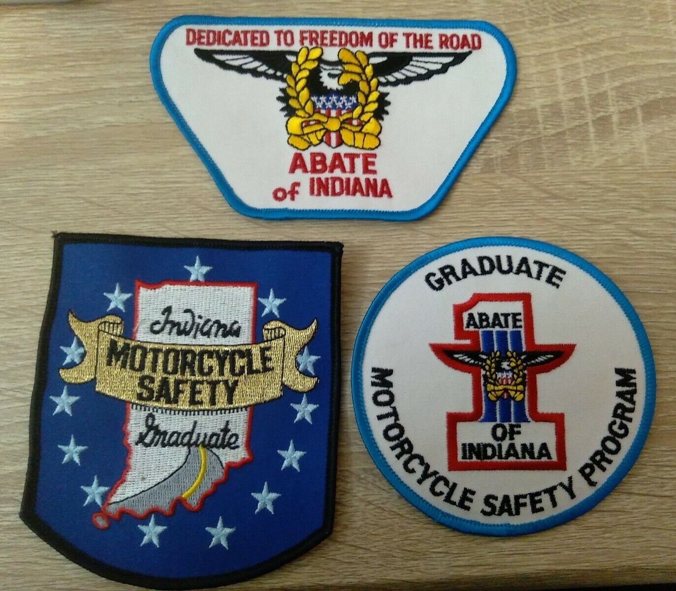 Motorcycle Safety Patches 3 pc (ABATE of Indiana)
