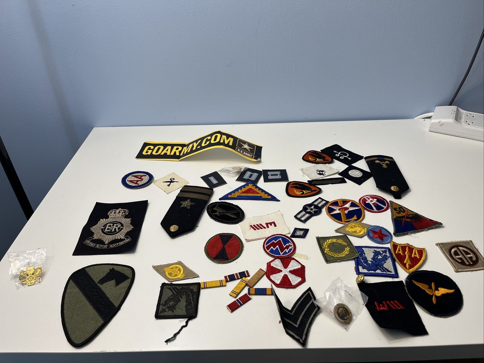 Army Patches, Bumper Sticker, Buttons Miscellaneous Lot 1