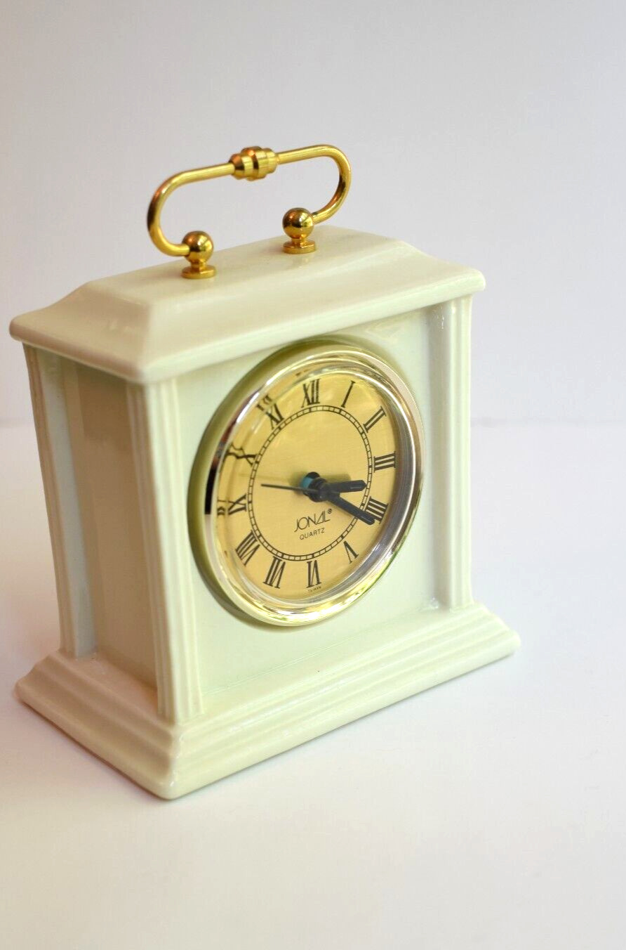 Vintage 1992 Jonal Town & Country Fine China Carriage Clock TN 3500