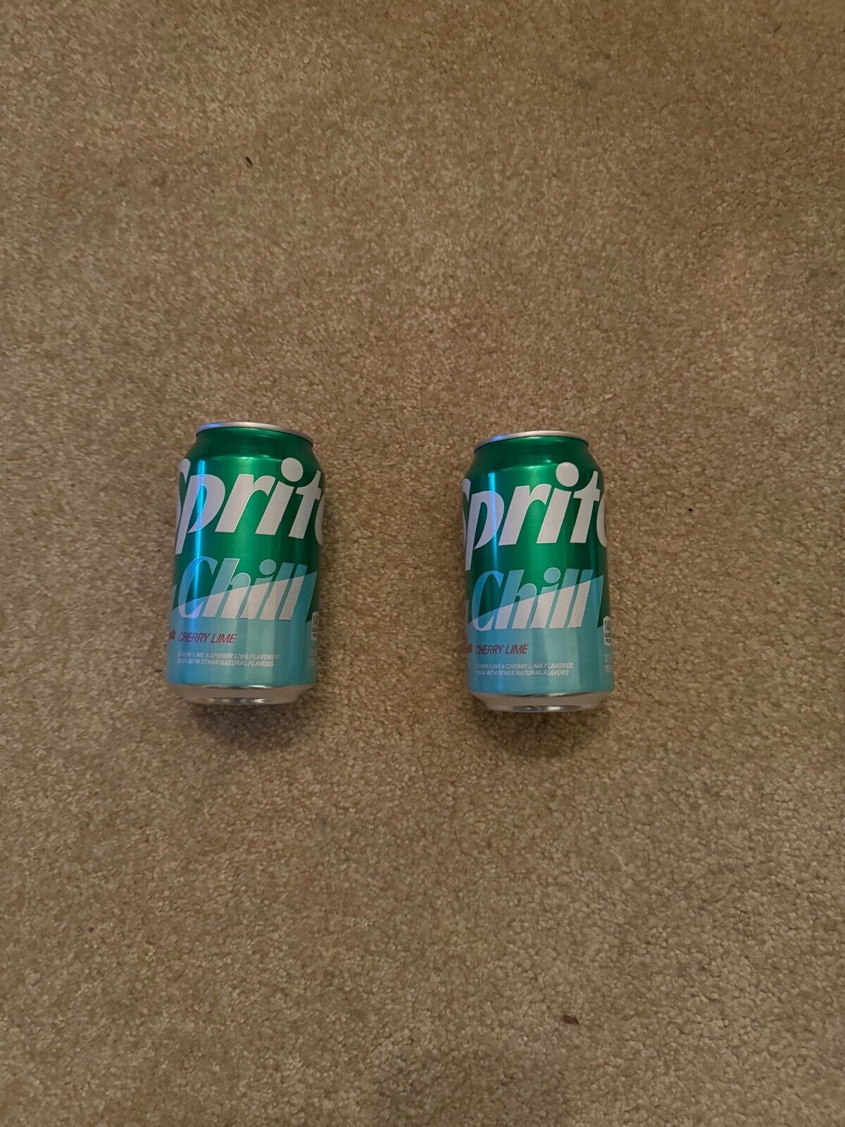 NEW LIMITED EDITION SPRITE CHILL CHERRY LIME FLAVORED SODA 2 FULL 12 OZ CANS