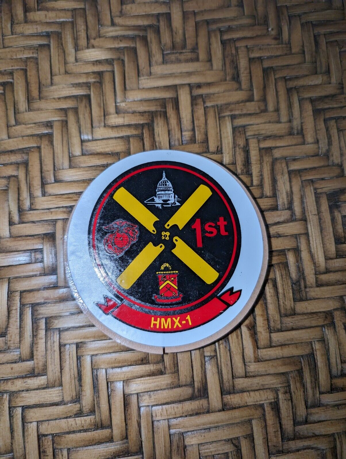 *RARE* Vintage Marine Helicopter squadron One decal - HMX-1 - USA made