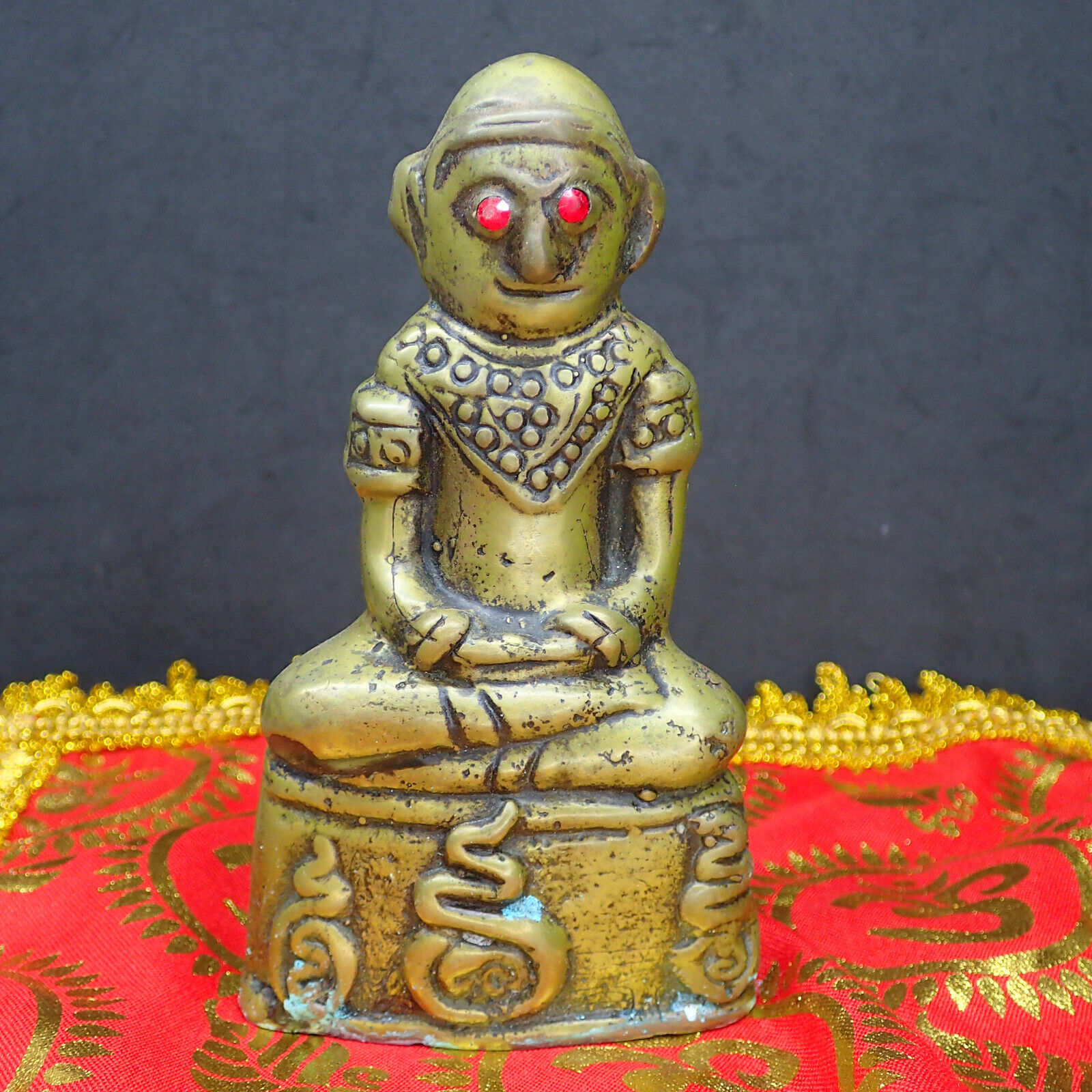 Phra Chai Ngang Statue / Khmer Cambodia Rare Vintage Buddha Talisman Phra Ngang
