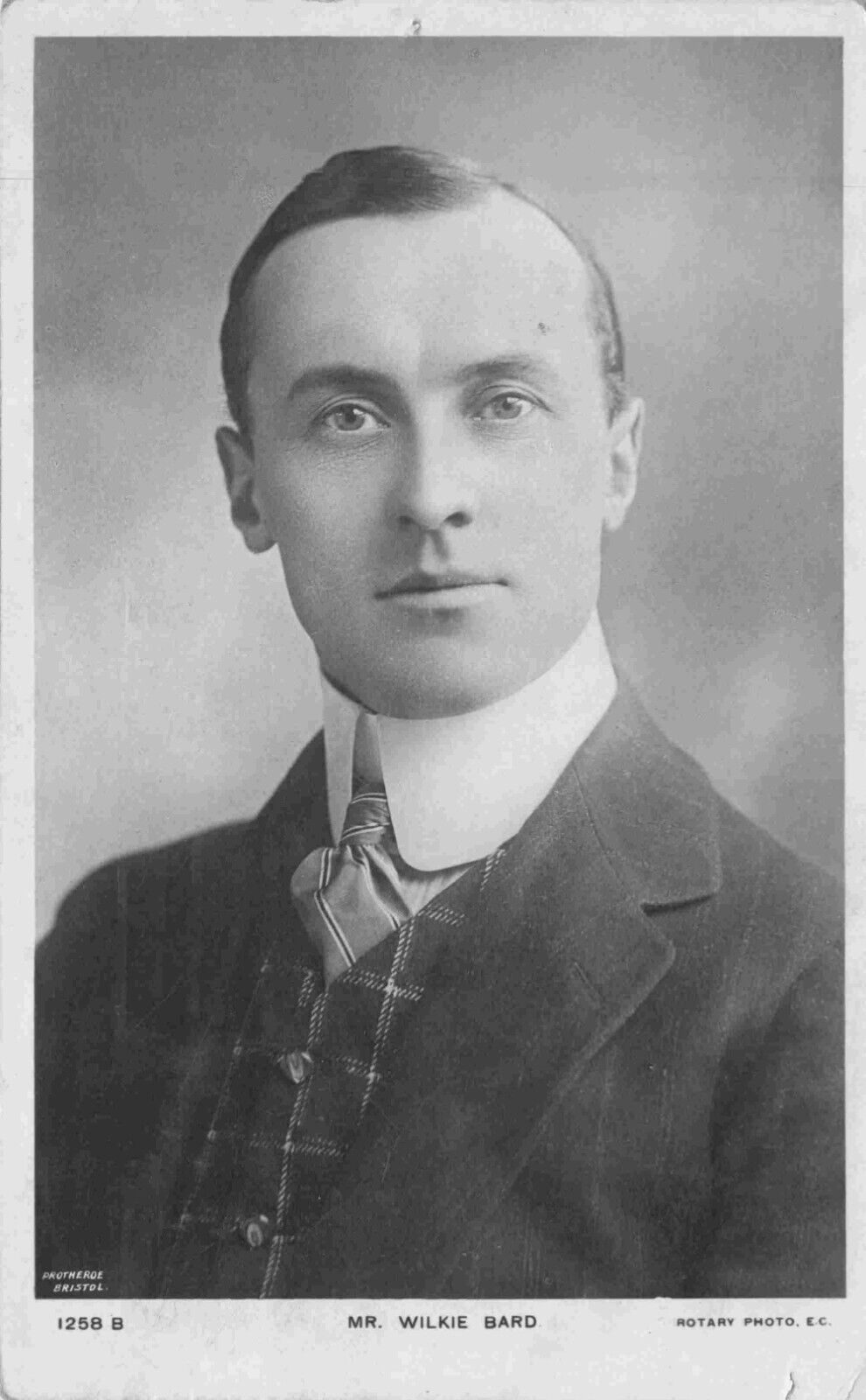 1908 RPPC British Vaudeville Actor Singer Wilkie Bard Rotary Photograph Postcard
