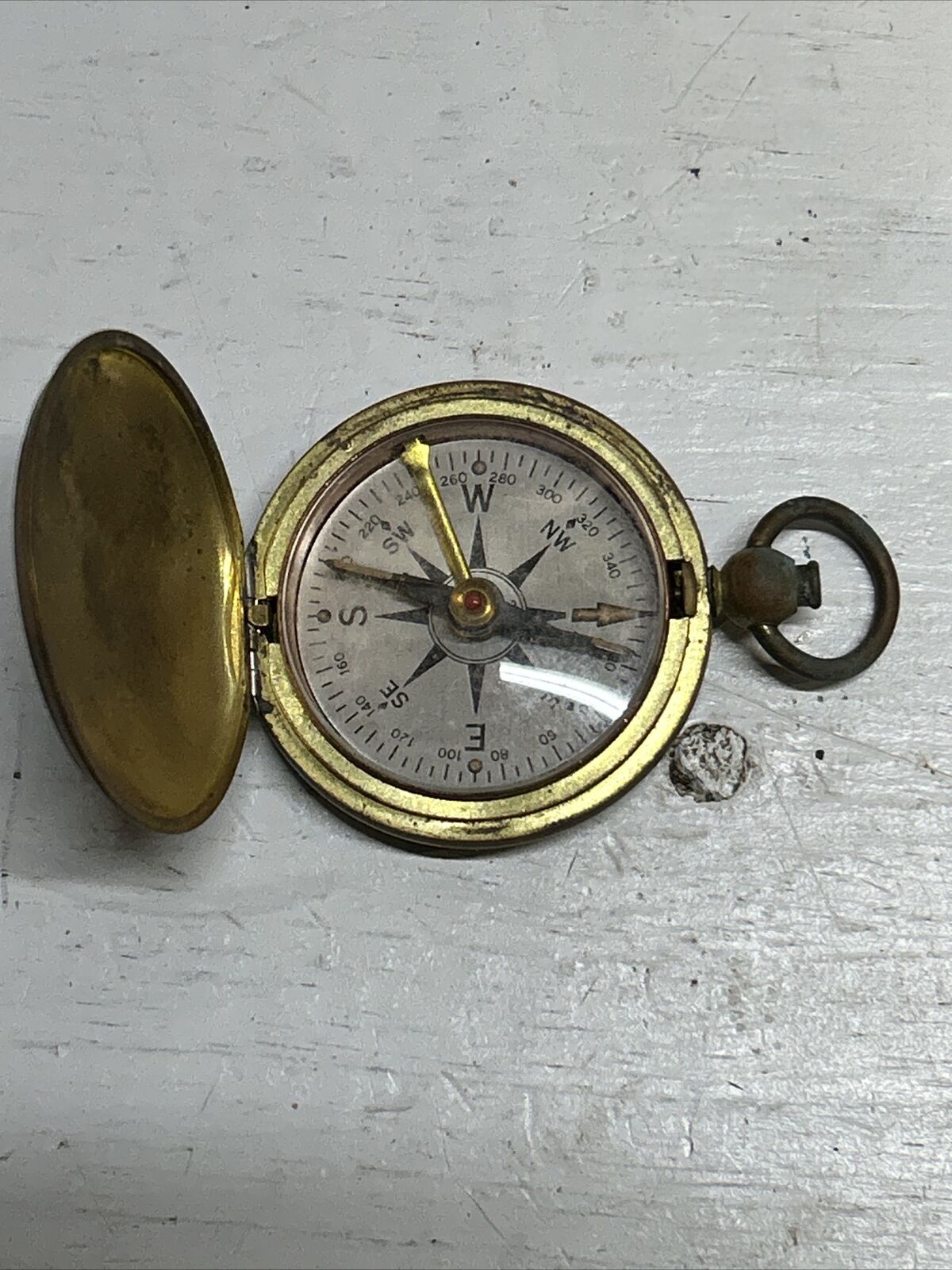 Old Vtg WW2 US Military USCE Corps Of Engineers Pocket Brass Compass
