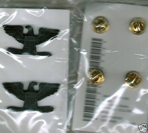 COLONEL OFFICER RANK INSIGNIA PAIR SUBDUED NIP REGULAR SIZE