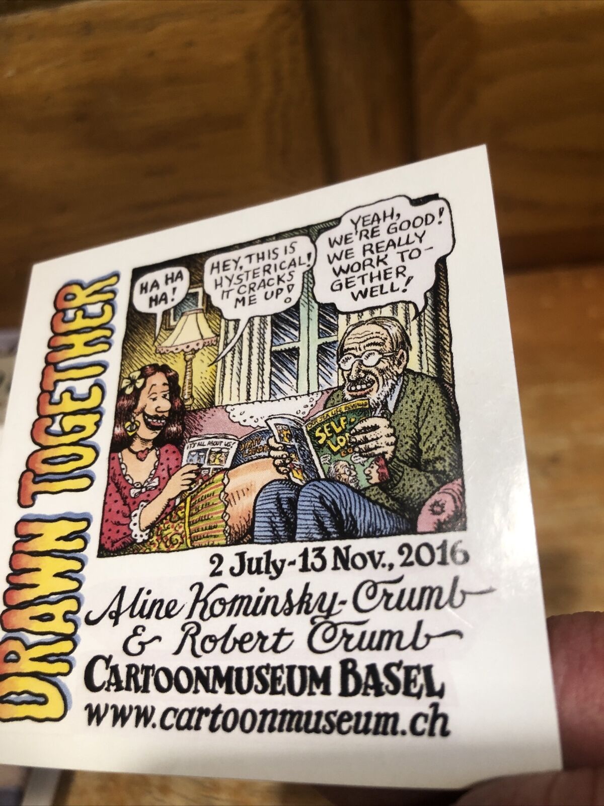 Robert Crumb Cartoon Museum Drawn Together Book Sticker Rare￼