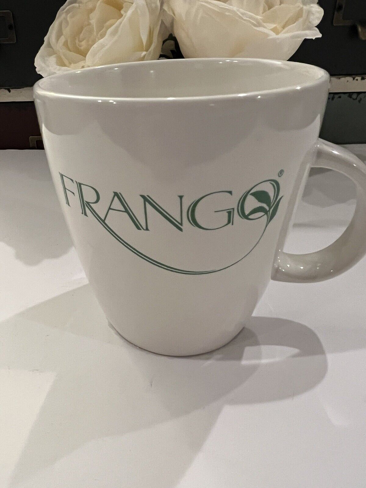 RARE Marshall Fields Frango Mint Coffee Mug Cup Hot Chocolate Tea Large White