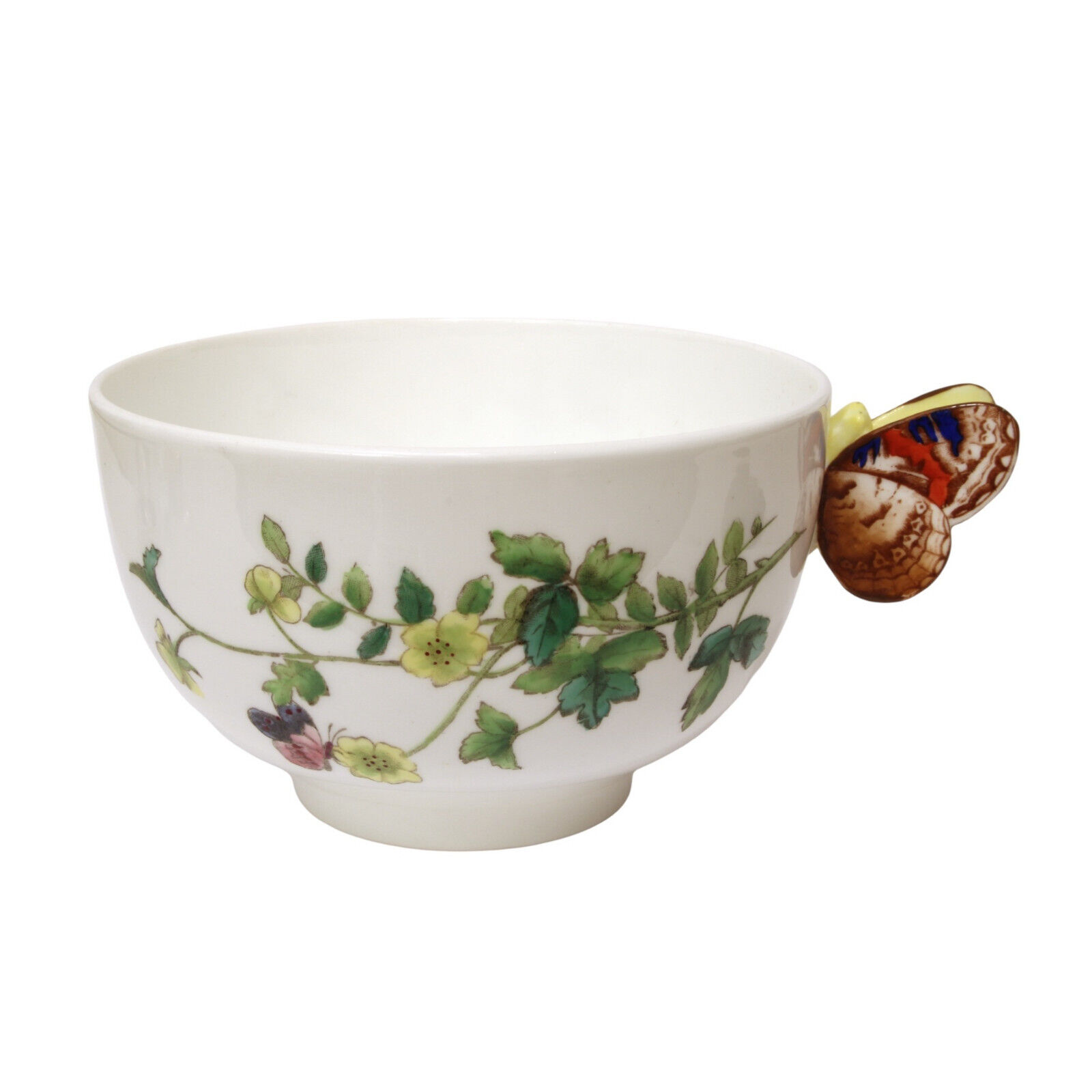 Antique Mintons Porcelain Tea Cup Butterfly Handle Victorian Aesthetic Era CRACK