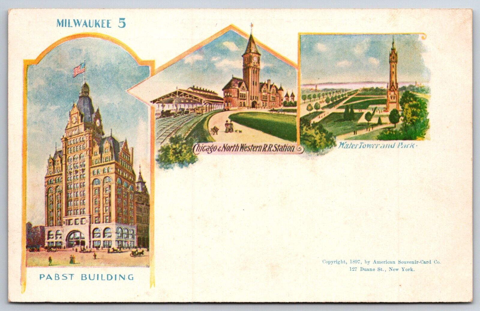 Pabst Building Milwaukee - American Souvenir Card Co. NP Post Card c1897