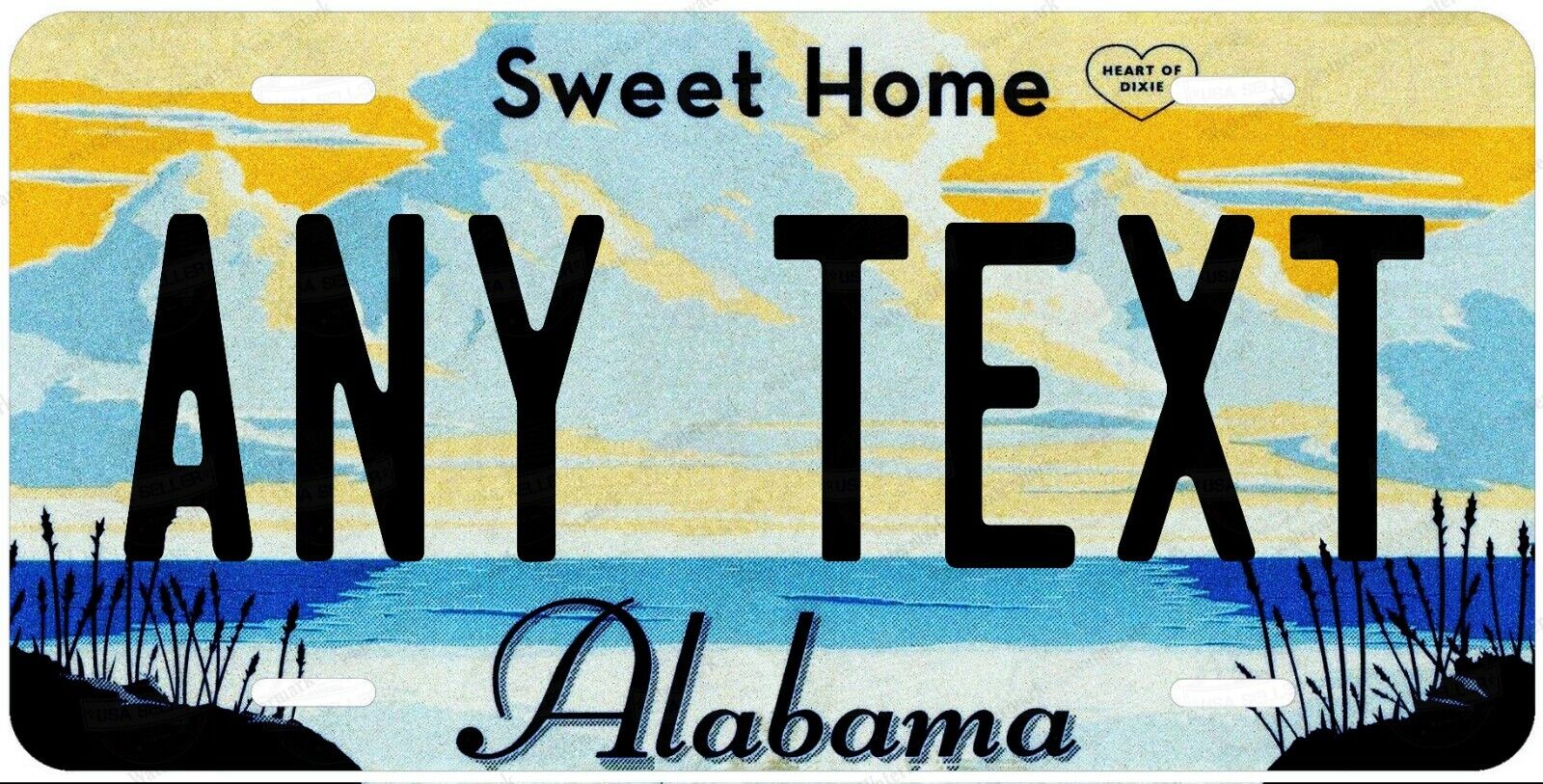 Any State License Plate Tag Personalized Custom Any Text Auto Car ATV Bicycle