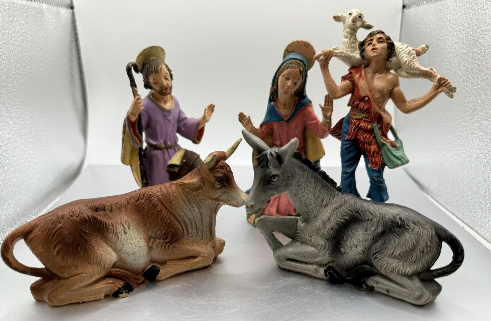 Vintage Set Of 5 Fontanini Depose Italy Nativity Scene Figures