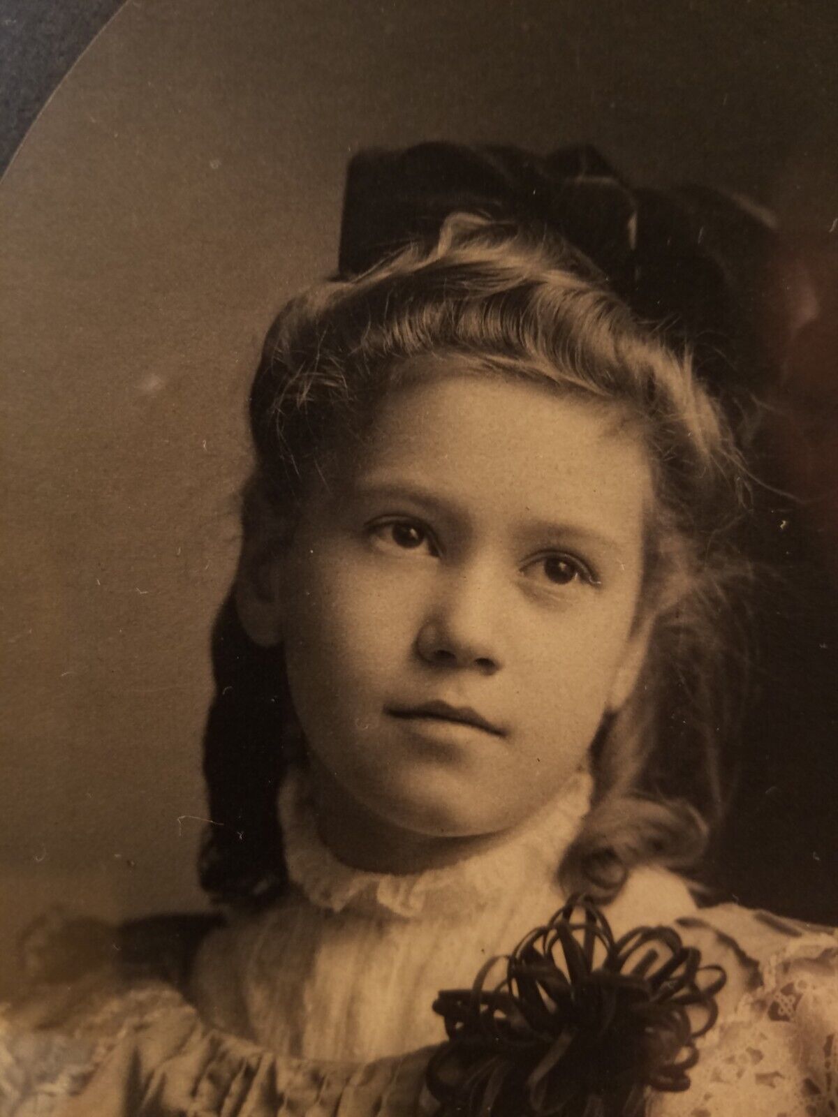 Vintage Beautiful Pretty Young Blonde Girl Original Portrait Photograph c. 1910