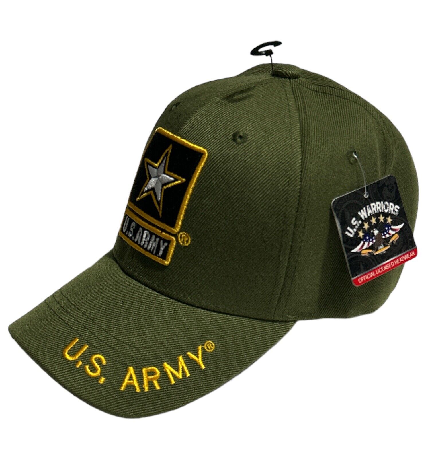 US Army Star Emblem Green Cap Embroidered Adjustable Polyester New Military Hat