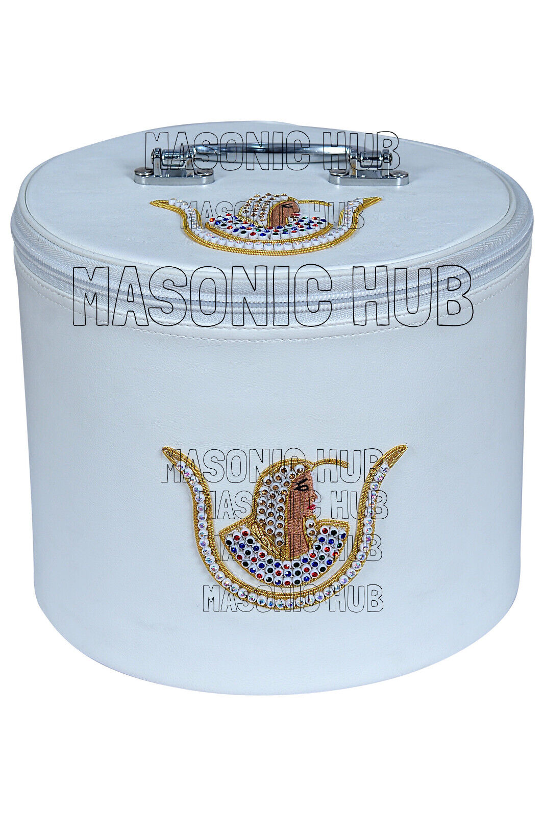  Masonic Daughters OF ISIS White Fez Case - Fully Hand Made 
