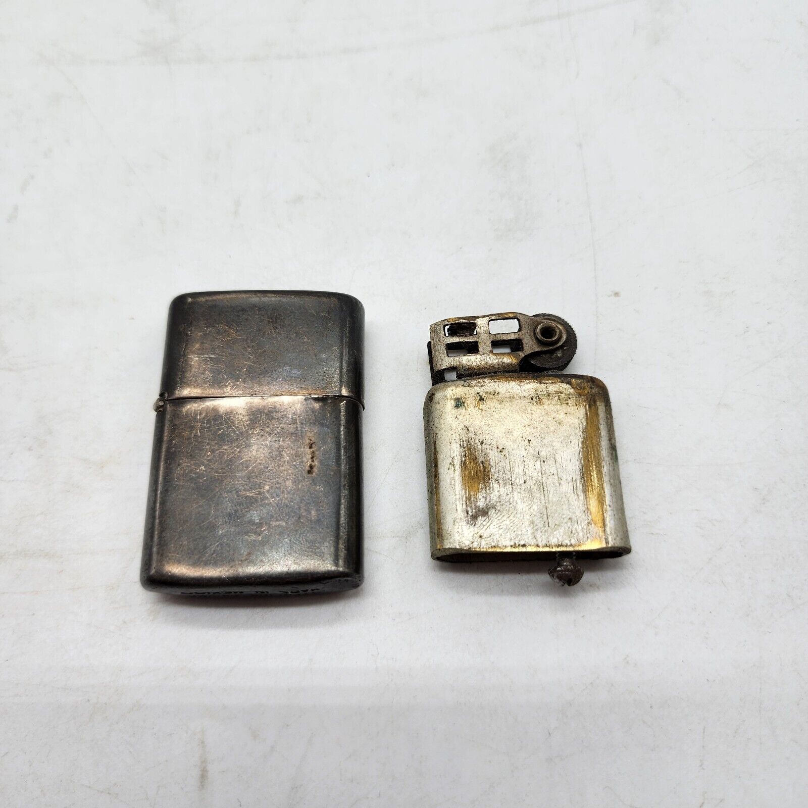 Antique Sterling Silver Pocket Cigarette Lighter Circa 1950s Preowned 
