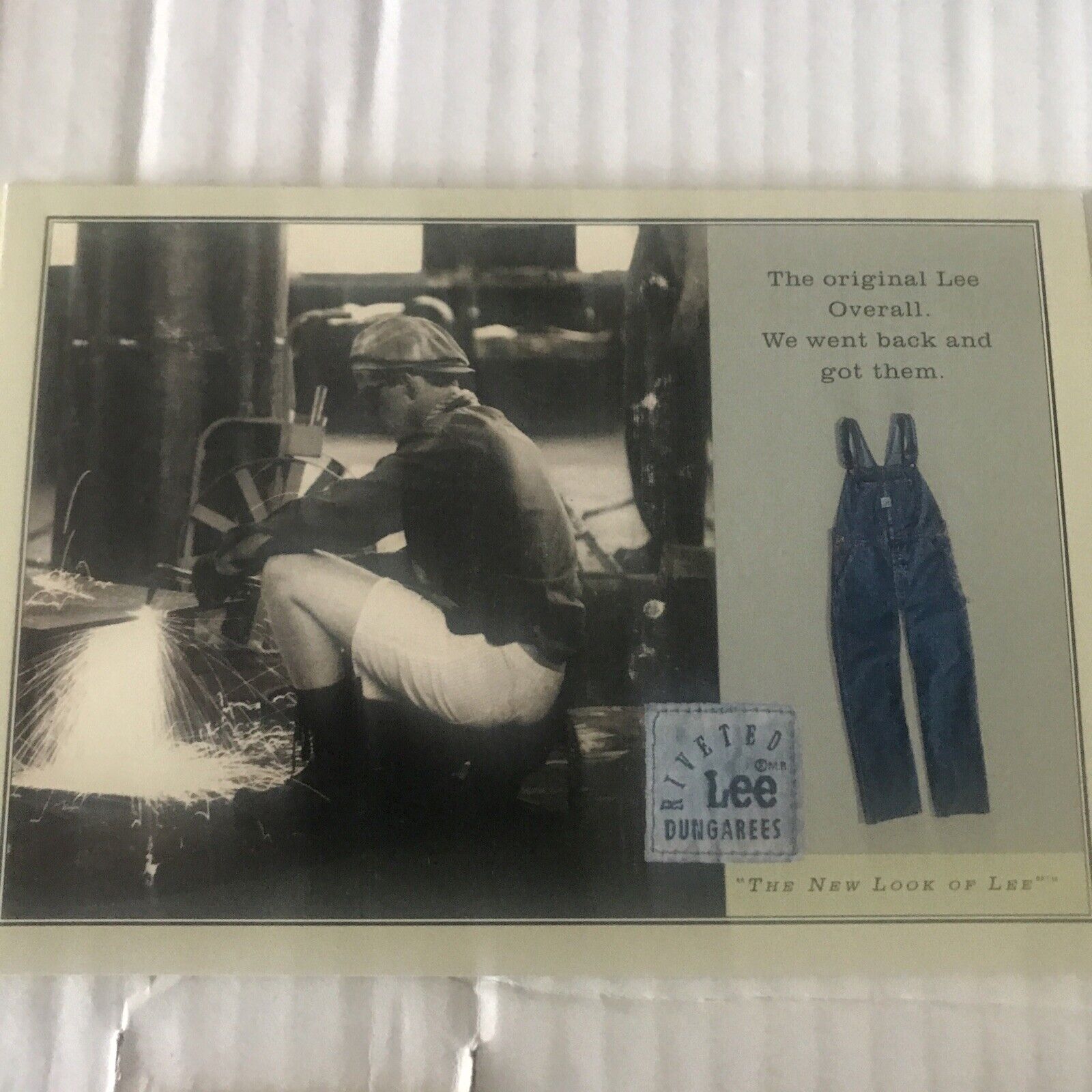 Original Lee overall Welder Jean Riveted Dungarees Labor Gay vintage Postcard