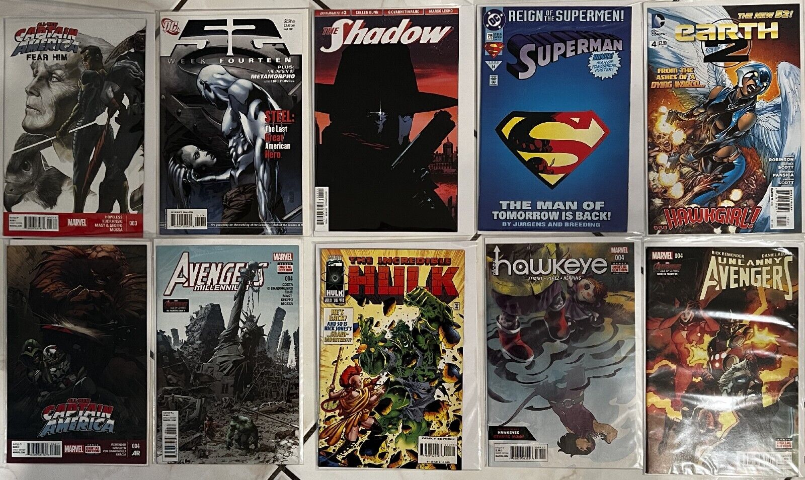 10 Comics Captain America Hulk Avengers Superman 52 Shadow Earth 2 and More