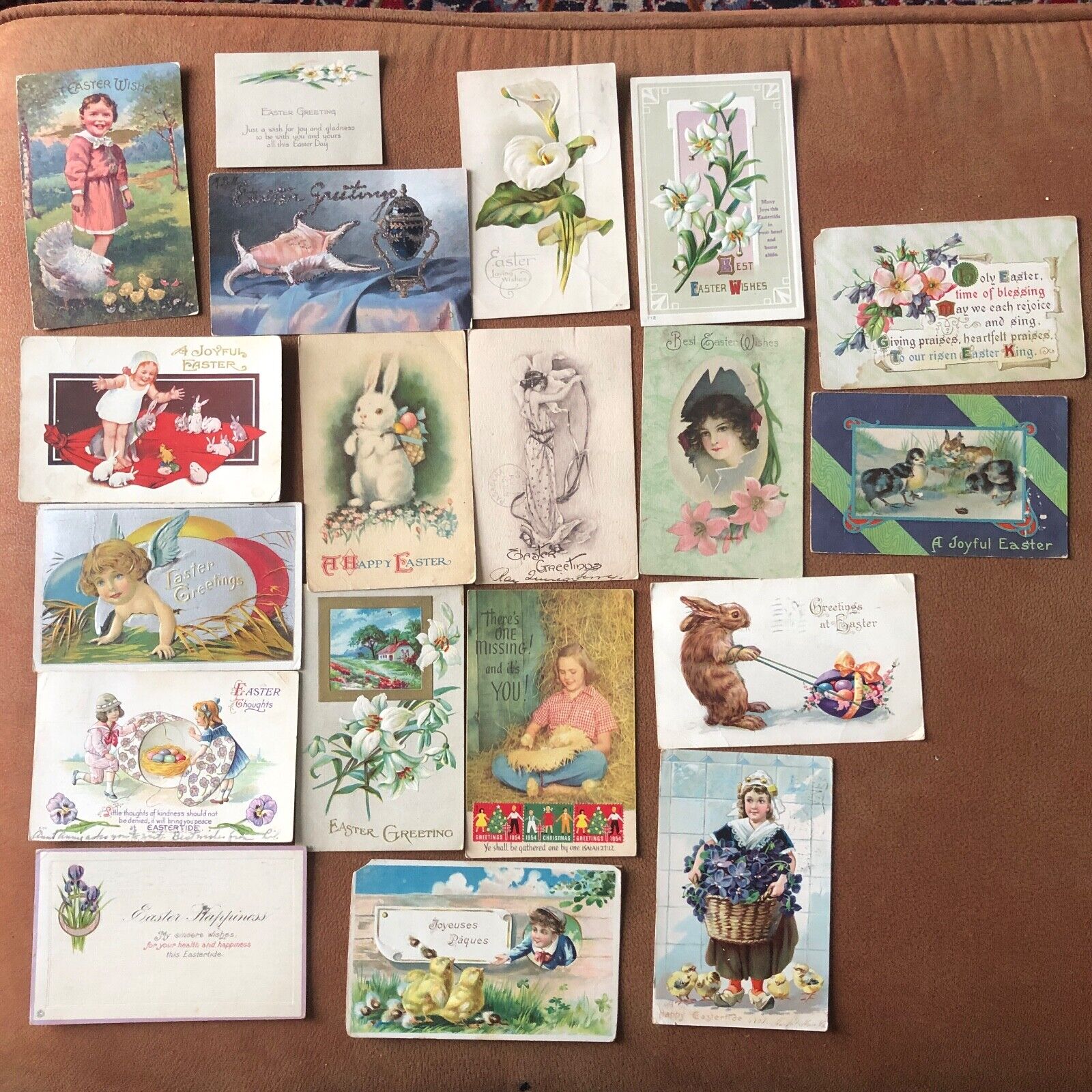 Lot 19 Antique Easter Postcards for collage scrapbooking art crafts cards
