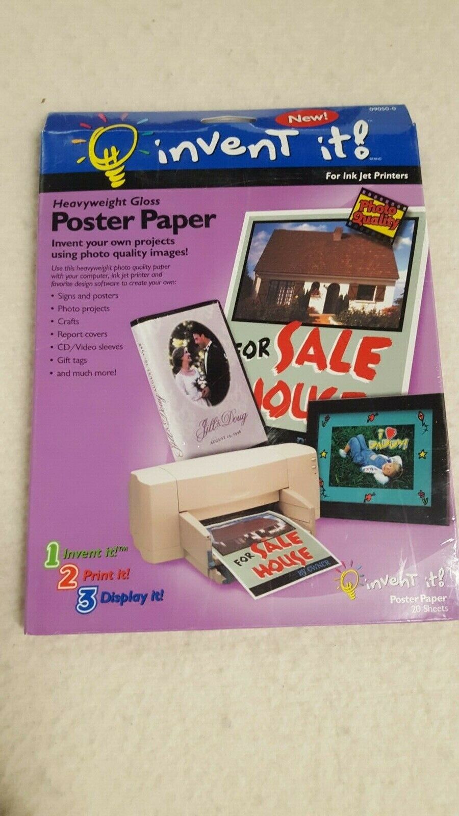 Invent It  Poster Paper For Ink Jet Printers New In Box HP Gloss Heavyweight 