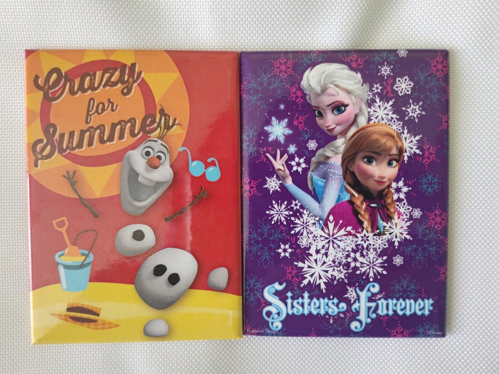 Lot Of 2 Disney Frozen Magnet 