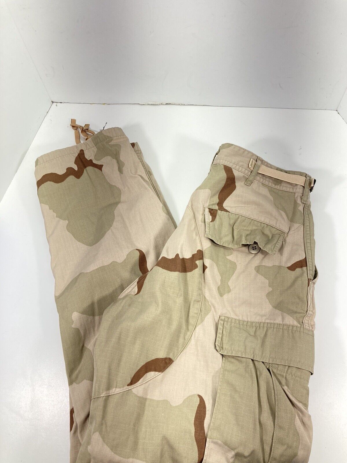 Military Desert DCU Pants Sz Small Regular 30X32 Rip Stop 3 Color Combat Vintage