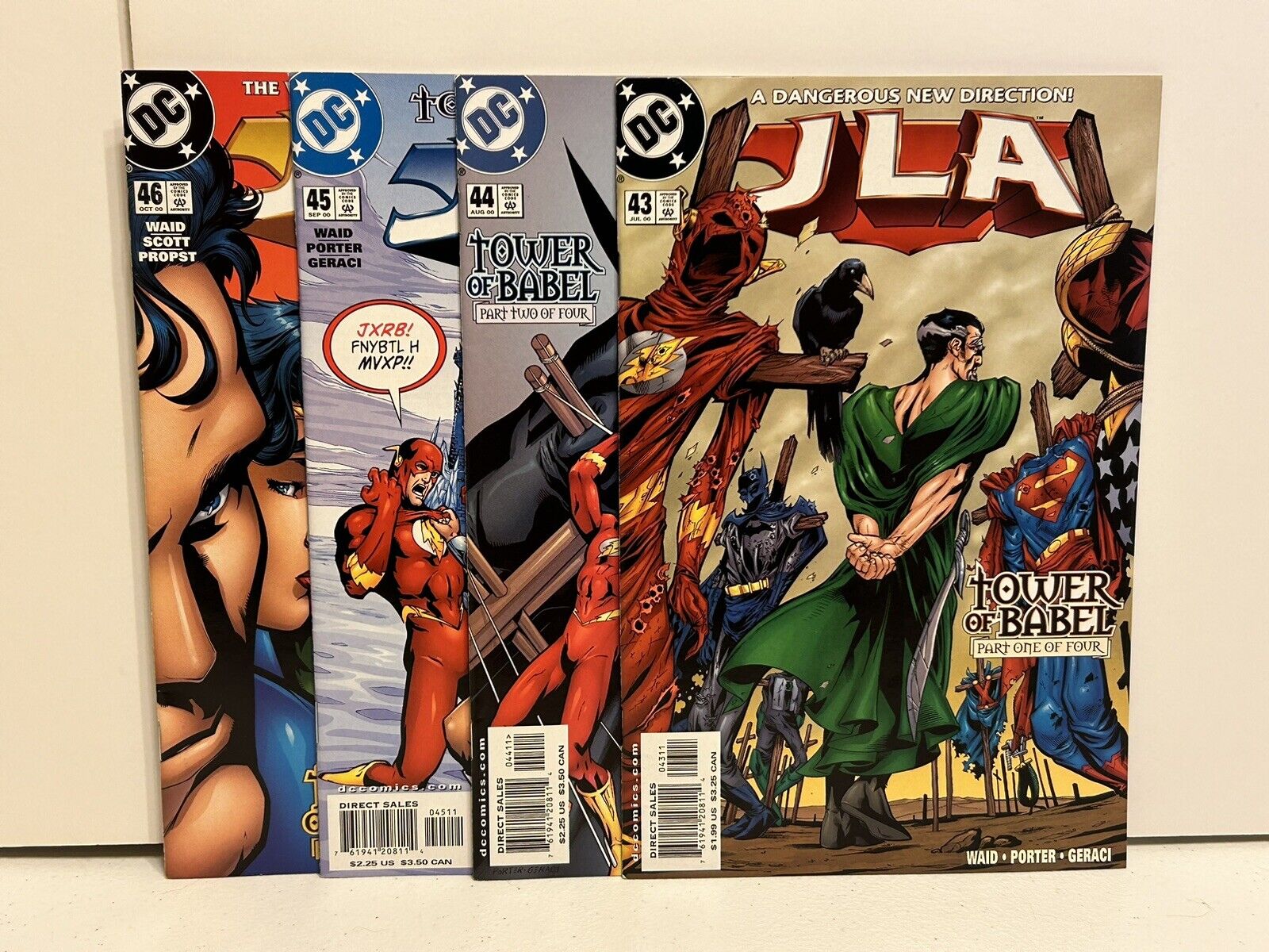 JLA #43 - 46 Tower Of Babel COMPLETE STORY ARC Mark Waid (DC Comics 2000)