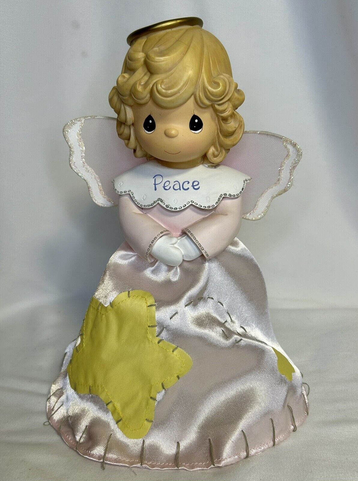Rare Precious Moments 2003 10” Angel Doll Christmas Topper Peace Ceramic Head