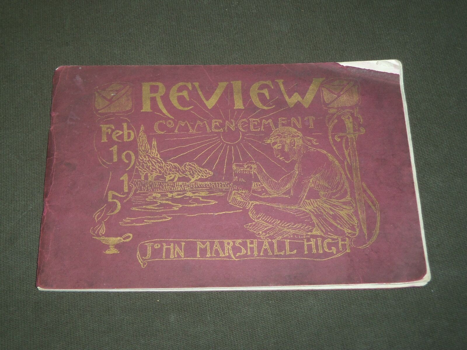1915 JOHN MARSHALL HIGH COMMENCEMENT REVIEW PROGRAM - CHICAGO - J 3569
