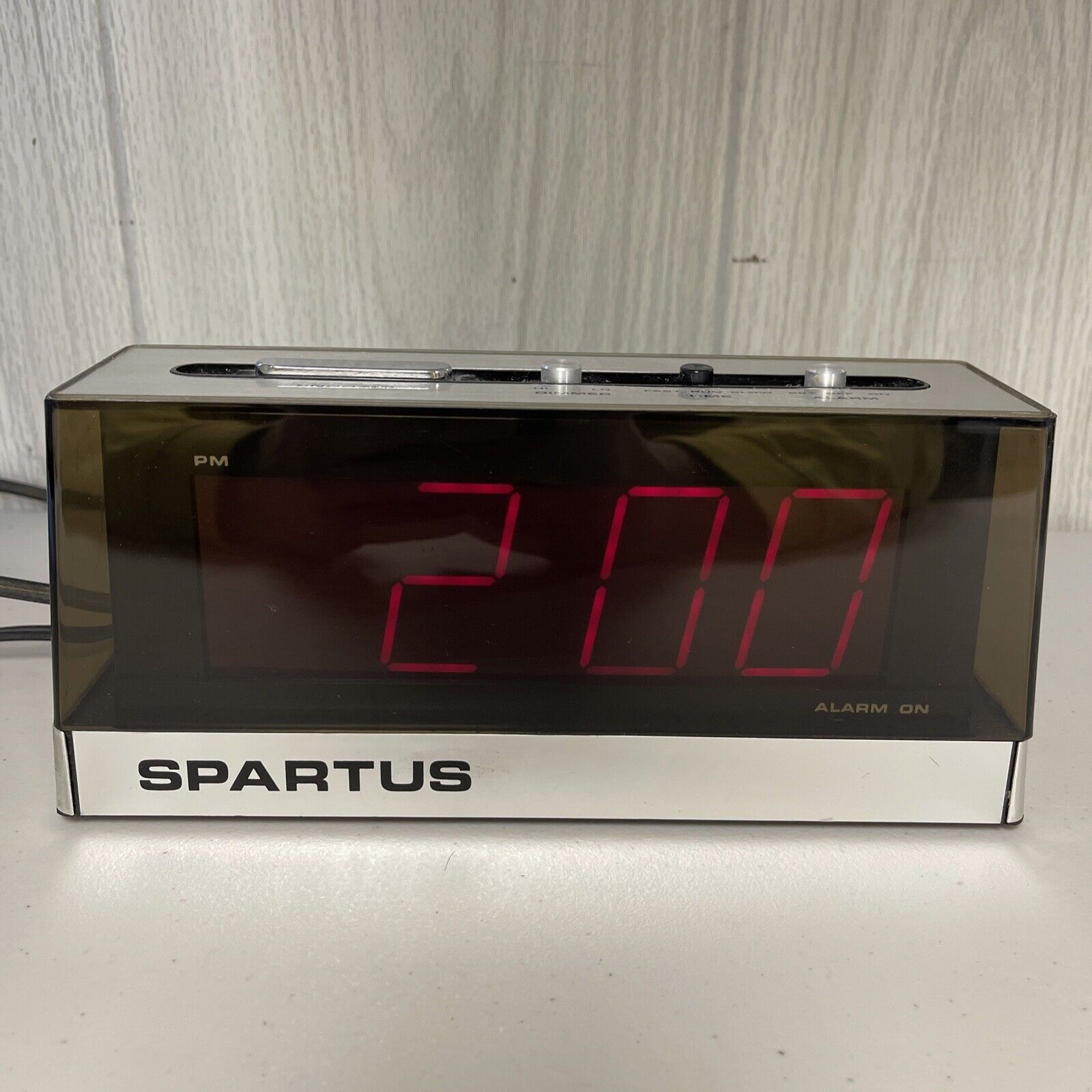 Vintage SPARTUS 21-3022-500 LED Desk Alarm Clock **READ**