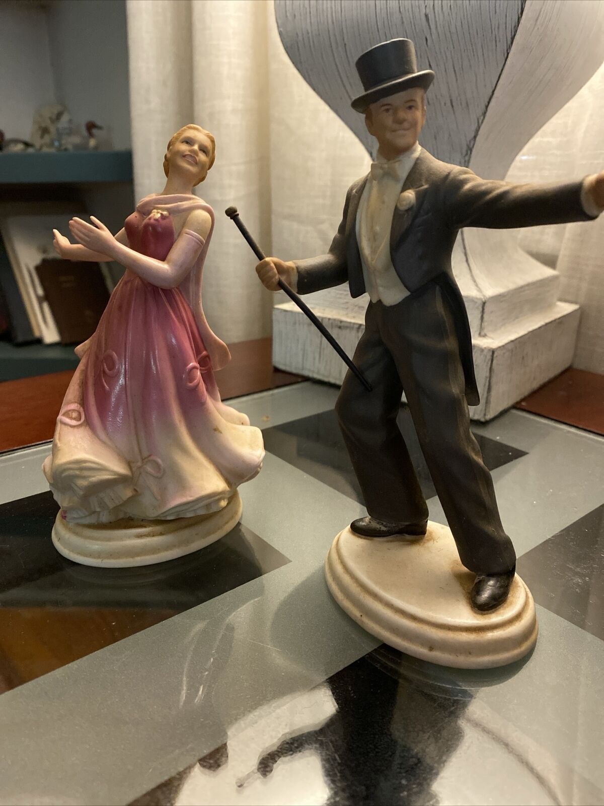 Vintage Avon Images of Hollywood 1984 Fred Astaire & Ginger Rogers Figurines