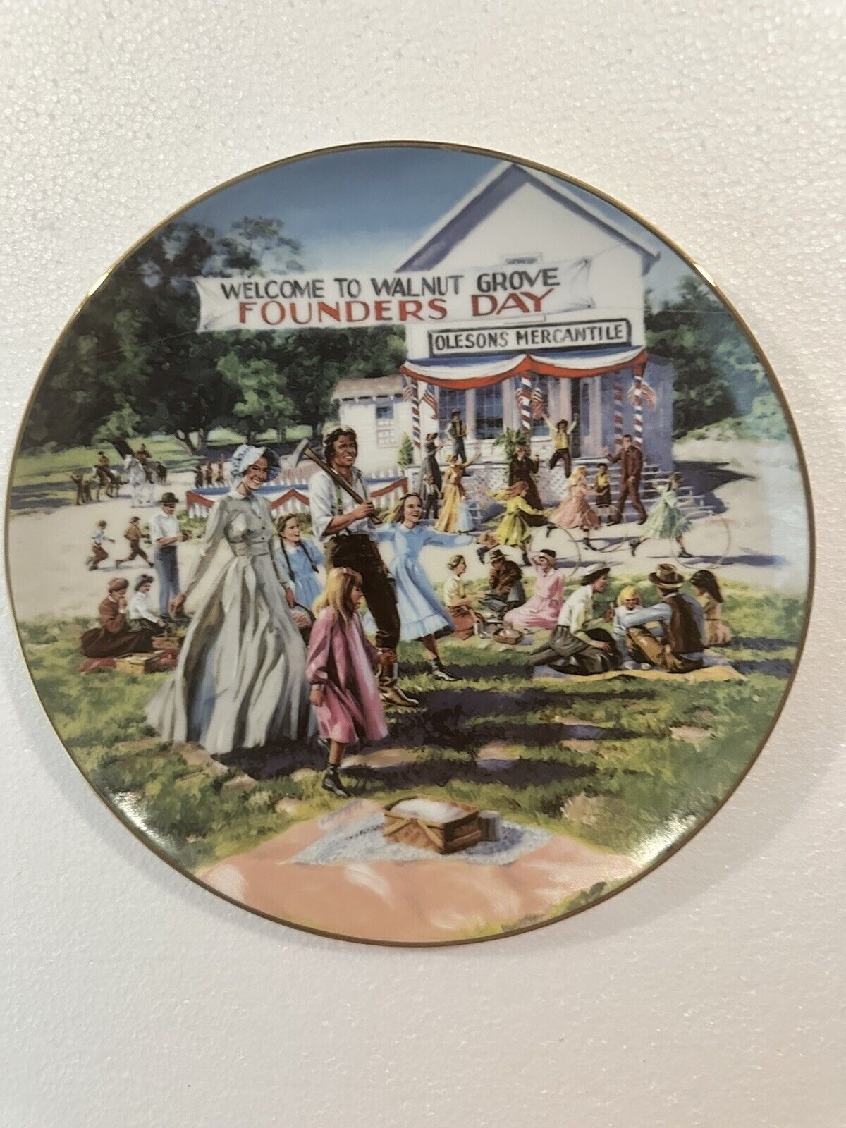 Little House on the Prairie Founder\'s Day Picnic Collector Plate No 3430 S
