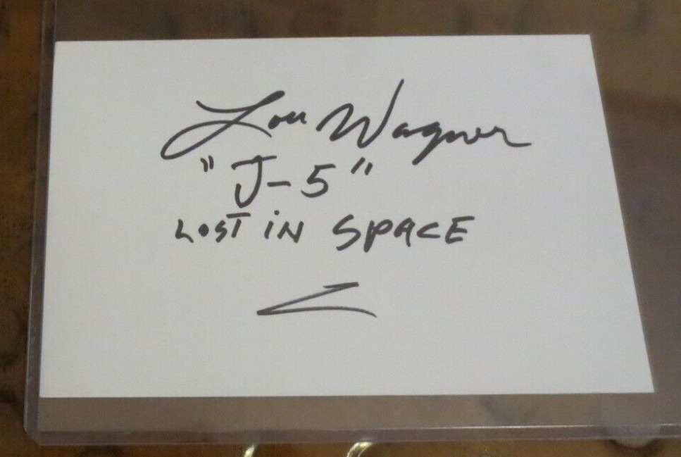 Lou Wagner J-5 Lost in Space Haunted Lighthouse1967 signed autographed 4x6 index